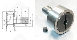 Ролик опорный KRV22PP A M10/1.25 радиальный роликовый 10-22-13,2/36 мм