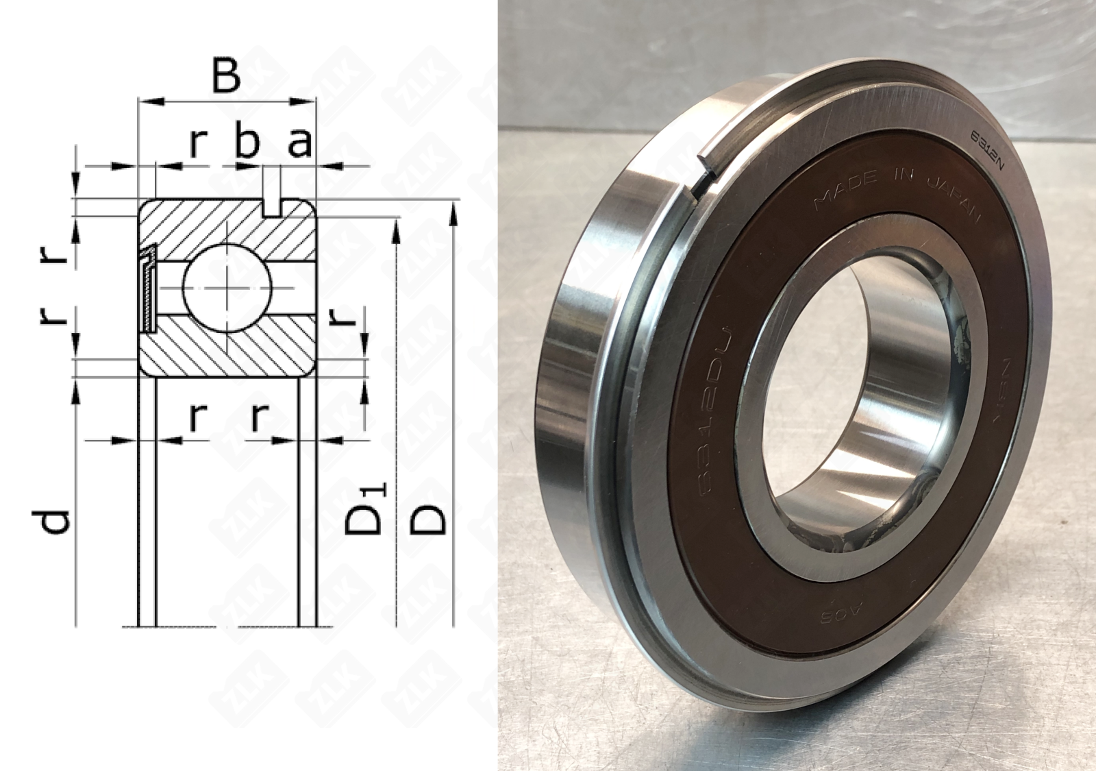 Подшипник шариковый 750308 (63082PSNR) 40×90×23 мм SKF оригинал