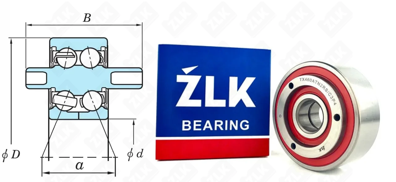 Подшипник шариковый  (TX460ATN-2RS/C3P4) 25×90×30.5 мм ZLK