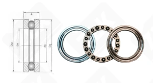 Подшипник 8108 (51108) упорный шариковый 40-60-13 мм