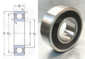 Подшипник 180607 (623072RS) радиальный шариковый 35-80-31 мм