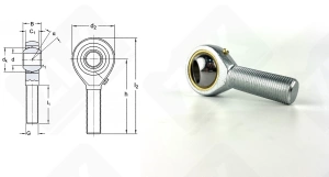 Шарнирный наконечник TSM18 (POS18) 18-35-23 мм
