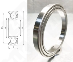 Подшипник 1000909 ZZ (61909ZZ,6909ZZ) радиальный шариковый 45-68-12 мм