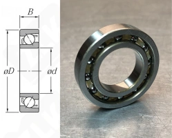 Подшипник 100704Л радиальный шариковый 20-42-9 мм