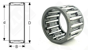 Подшипник K22x27x20 радиальный игольчатый 22-27-20 мм