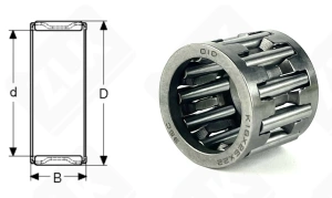 Подшипник K18x25x22 радиальный игольчатый 18-25-22 мм