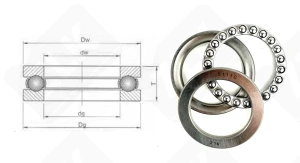 Подшипник 8110 (51110) упорный шариковый 50-70-14 мм