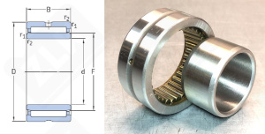 Подшипник 4074903 (NA49032RS) радиальный игольчатый 17-30-13 мм