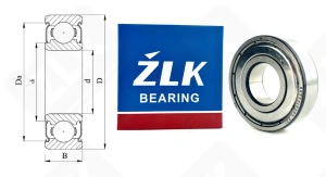 Подшипник 80203 (6203ZZ) радиальный шариковый 17-40-12 мм