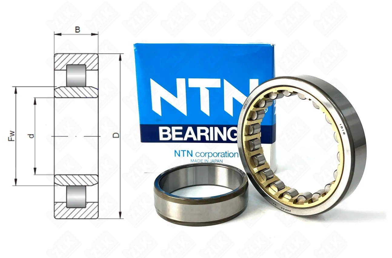 Подшипник роликовый 32110Л (NU1010G1) 50×80×16 мм NTN оригинал
