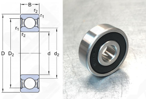 Подшипник 180301 (63012RS) радиальный шариковый 12-37-12 мм