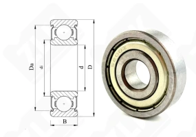 Подшипник 80200 (6200ZZ) радиальный шариковый 10-30-9 мм