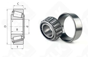 Подшипник 7609 (32309) радиально-упорный роликовый конический 45-100-38,25 мм