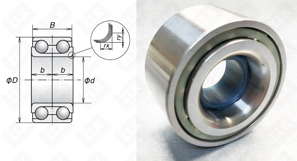 R169.16 КОМПЛЕКТ передний TOYOTA Camry (LEXUS)  (2 сальника+подшипник+шпилька+стоп.кольцо) NTN/SNR
