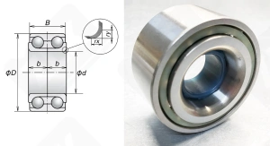 Подшипник R169.16 радиально-упорный шариковый 38-72-33/36 мм