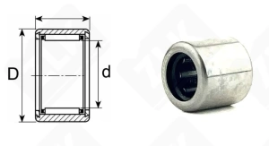 Подшипник HK0509 радиальный игольчатый 5-9-9 мм