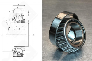 Подшипник JWB3024 радиально-упорный роликовый конический 28-52-16 мм