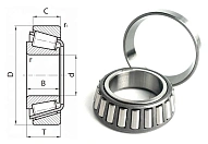 Подшипник роликовый (LM29748/LM29710) 38.1×65.088×18.034 мм STC