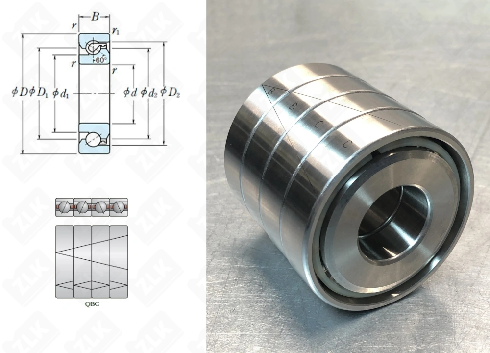 MM25BS62QH (аналог FAGBSB025062TNSK25TAC62) квадриплекс TIMKEN (Станок ЧПУ, шпиндельный станок)