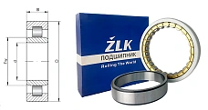 Подшипник роликовый 32144 Л (NU1044M/С3/VL0241) 220×340×56 мм ZLK