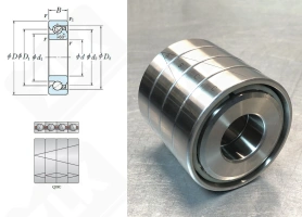 Подшипник MM25BS62QH (BSB025062TNSK25TAC62) радиально-упорный шариковый 25-62-60 мм