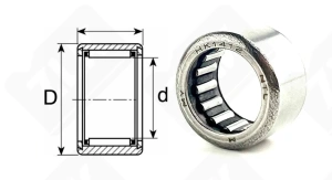 Подшипник HK1412 радиальный игольчатый 14-20-12 мм