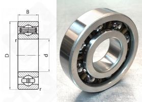 Подшипник 309ЕШ (76) (6309TBP63) радиальный шариковый 45-100-25 мм