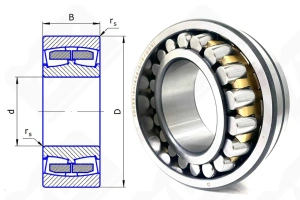 Подшипник 3003218 H (23218MW33) радиальный роликовый самоустанавливающийся 90-160-52,4 мм