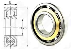 Подшипник 46316Л (7316ACM) радиально-упорный шариковый 80-170-39 мм