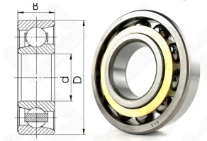 Подшипник 66314Л (7314BECMB) радиально-упорный шариковый 70-150-35 мм