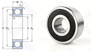 Подшипник 180604Ш2 (623042RSZ2V2) радиальный шариковый 20-52-21 мм
