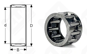 Подшипник K12x16x10 радиальный игольчатый 12-16-10 мм