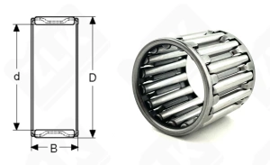 Подшипник K25,4x33,24x31,75 радиальный игольчатый 25.4-33.24-31.75 мм