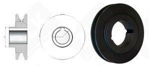 Шкив клиновой SPA125-01 TB (PHP1SPA125TB) Sati