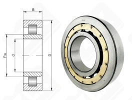 Подшипник 32332 ЛМ (NU332ECMA) радиальный роликовый 160-340-68 мм