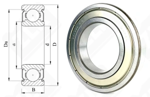 Подшипник 80214 (70) (6214ZZEC3) радиальный шариковый 70-125-24 мм