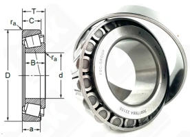 Подшипник 3007708 (33108) радиально-упорный роликовый конический 40-75-26 мм