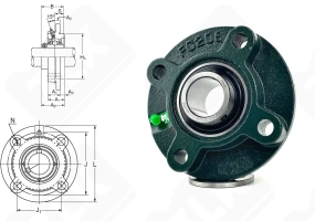 Подшипниковый узел 480206UCFC (UCFC206)