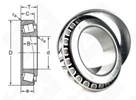Подшипник 3007716 (33116) радиально-упорный роликовый конический 80-130-37 мм