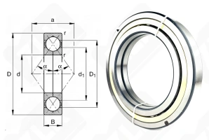 Подшипник 176138 Л (QJ1038M) радиально-упорный шариковый 190-290-46 мм