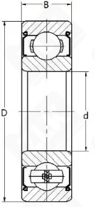Подшипник шариковый 80205 (6205 ZZ) 25×52×15 мм Neutral