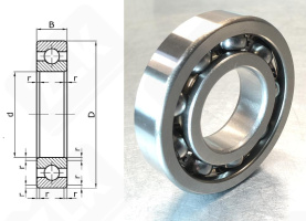 Подшипник RLS12 радиальный шариковый 38,1-82,55-19,05 мм