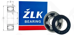 Подшипник 180016 (6062RS) радиальный шариковый гибридный 6-17-6 мм