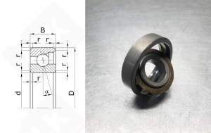 Подшипник 6703 радиально-упорный шариковый 17-44-10 мм