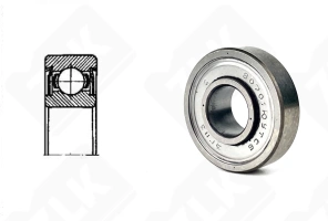 Подшипник 80701 ЮУТС6 радиальный шариковый 12-30-10 мм