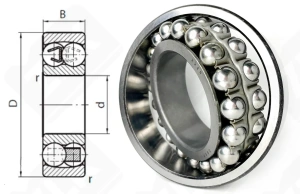 Подшипник 1519 (2219) радиальный шариковый самоустанавливающийся 95-170-43 мм