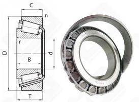 Подшипник 7216 (30216) радиально-упорный роликовый конический 80-140-28,25 мм