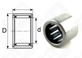 Подшипник СК071109 (HK0709) радиальный игольчатый 7-11-9 мм