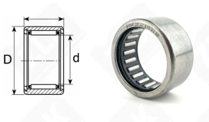 Подшипник HK2214 RS радиальный игольчатый 22-28-14 мм