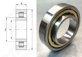 Подшипник 32214 Л (NU214ECMA) радиальный роликовый 70-125-24 мм